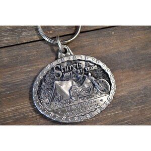 1997 Motorcycle Rally Keychain Sturgis SD Hills Biker 57 Yr Anniversary Vtg